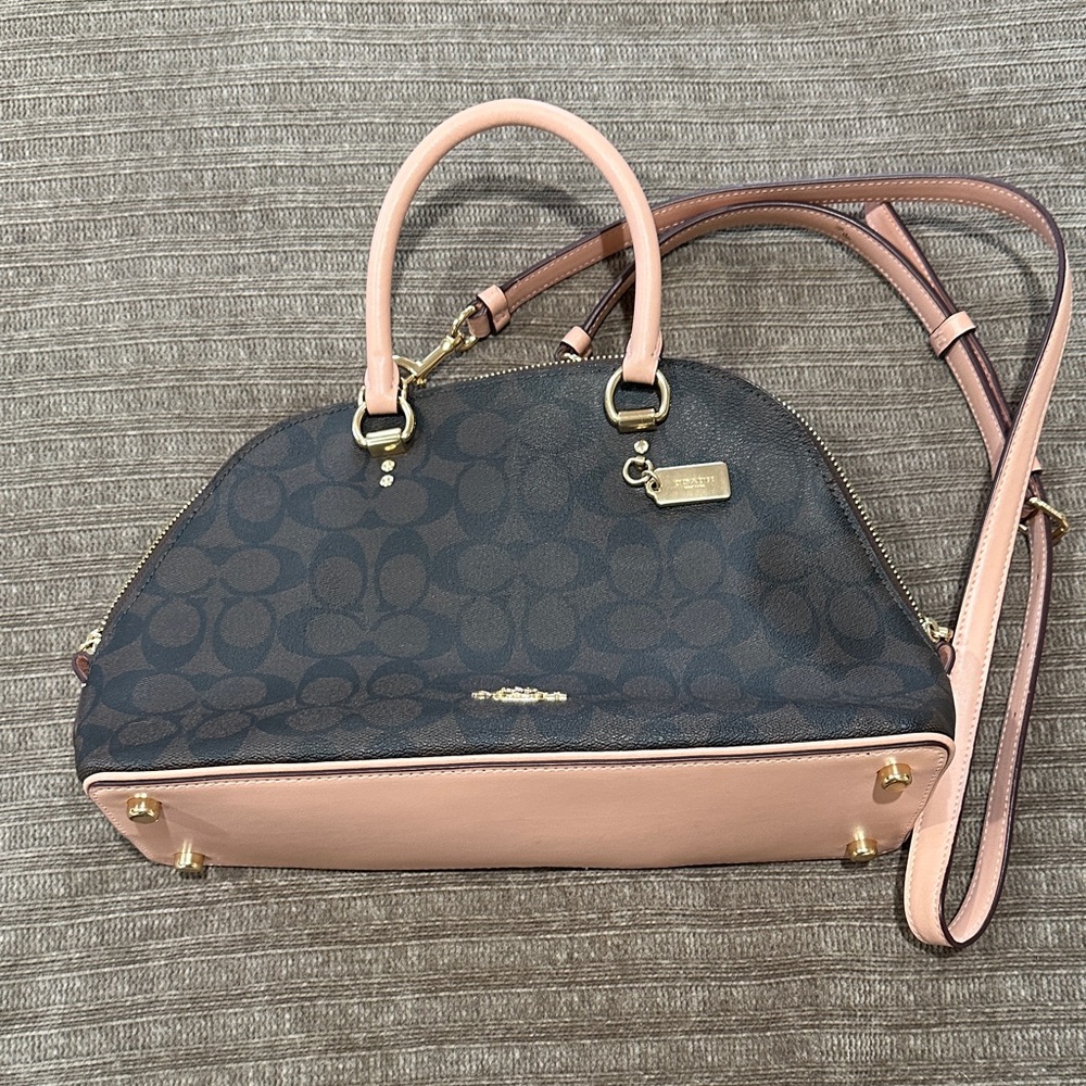 Coach Black and Pink Satchel Bag